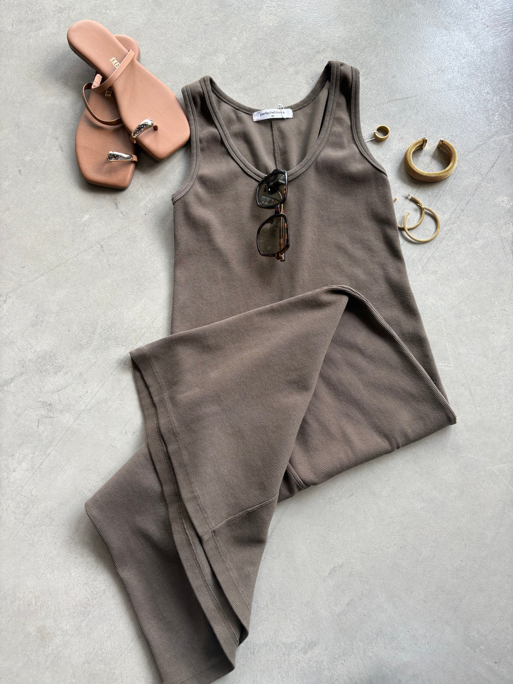 Edith Ribbed Tank Dress