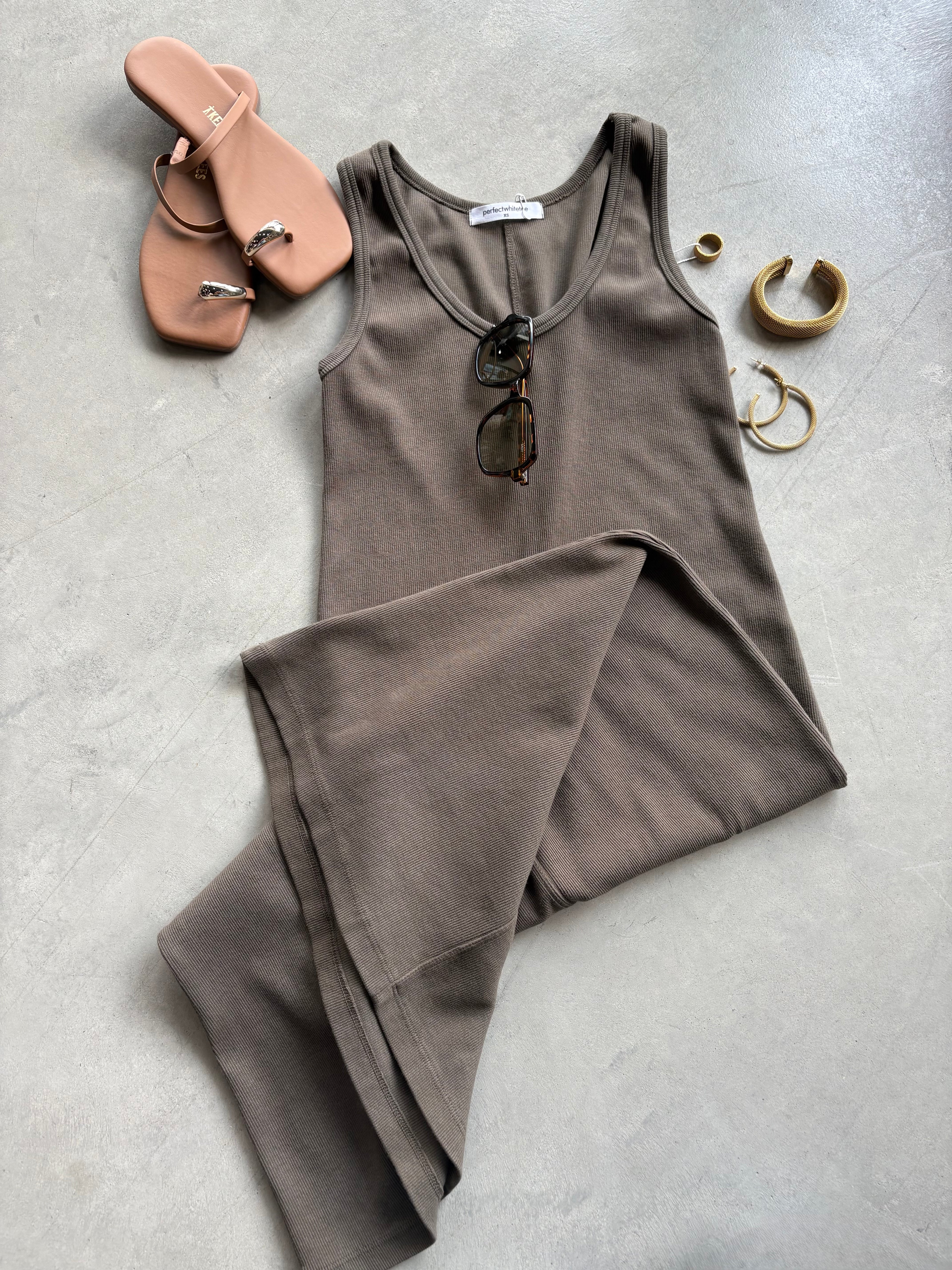 Edith Ribbed Tank Dress