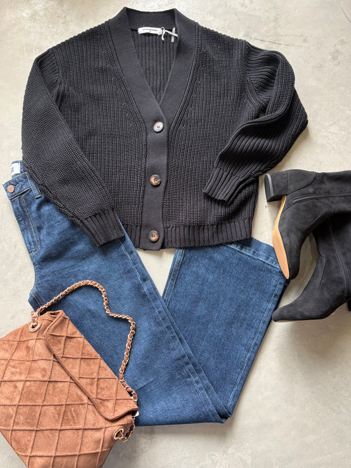 Black Greta Cardigan