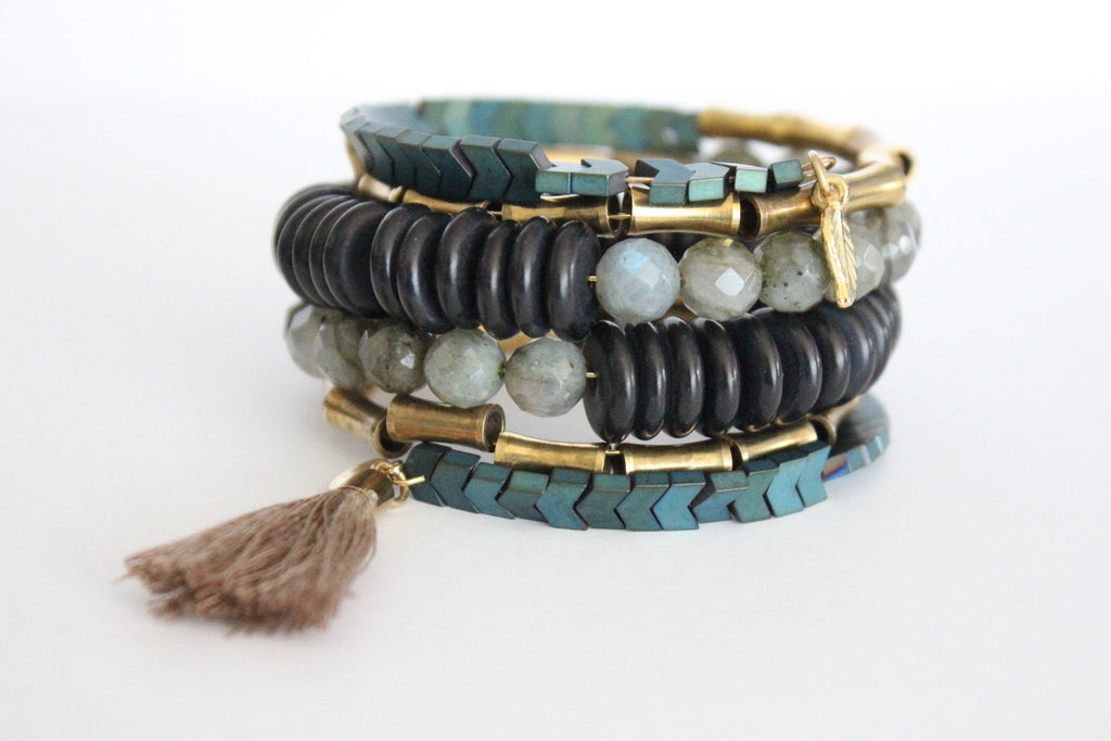 Layered wrap bracelet