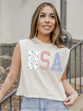 USA Off White Tank