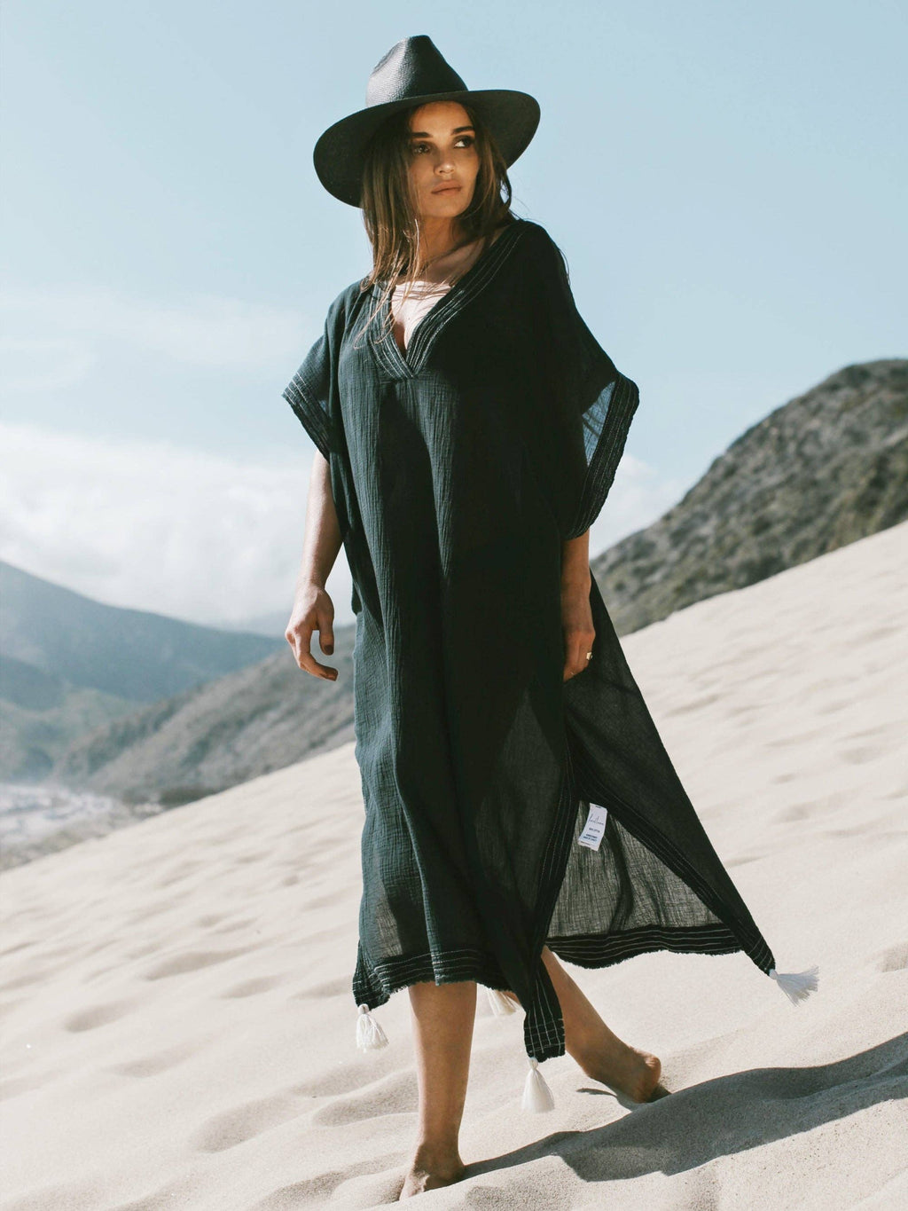 Ela Kaftan Black Cover-up
