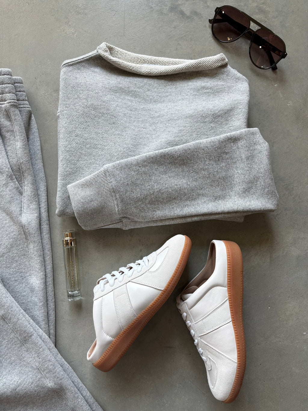 Arden Mock Neck Sweatshirt-Heather Grey