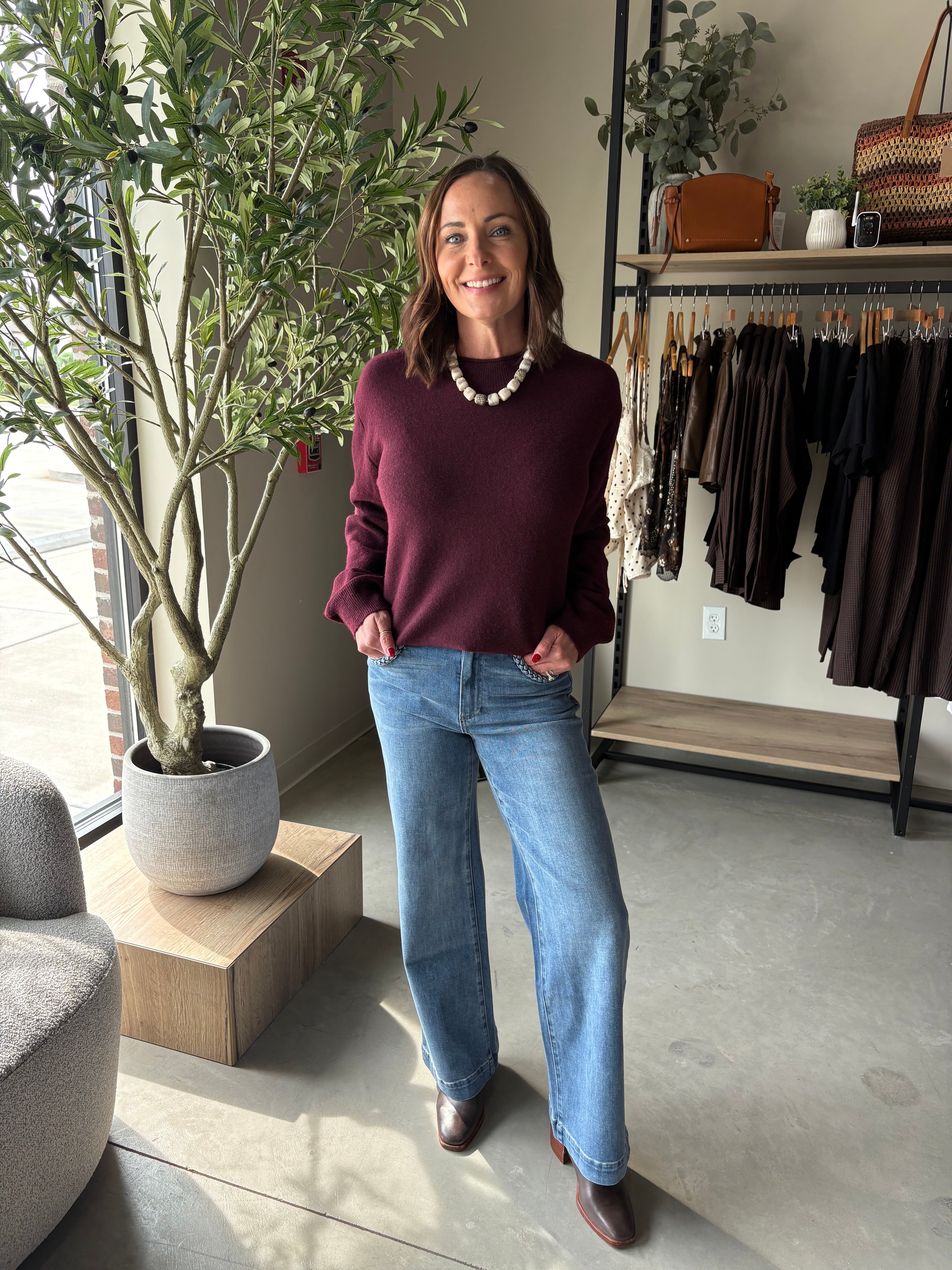 Wanda Fig Lightweight Sweater