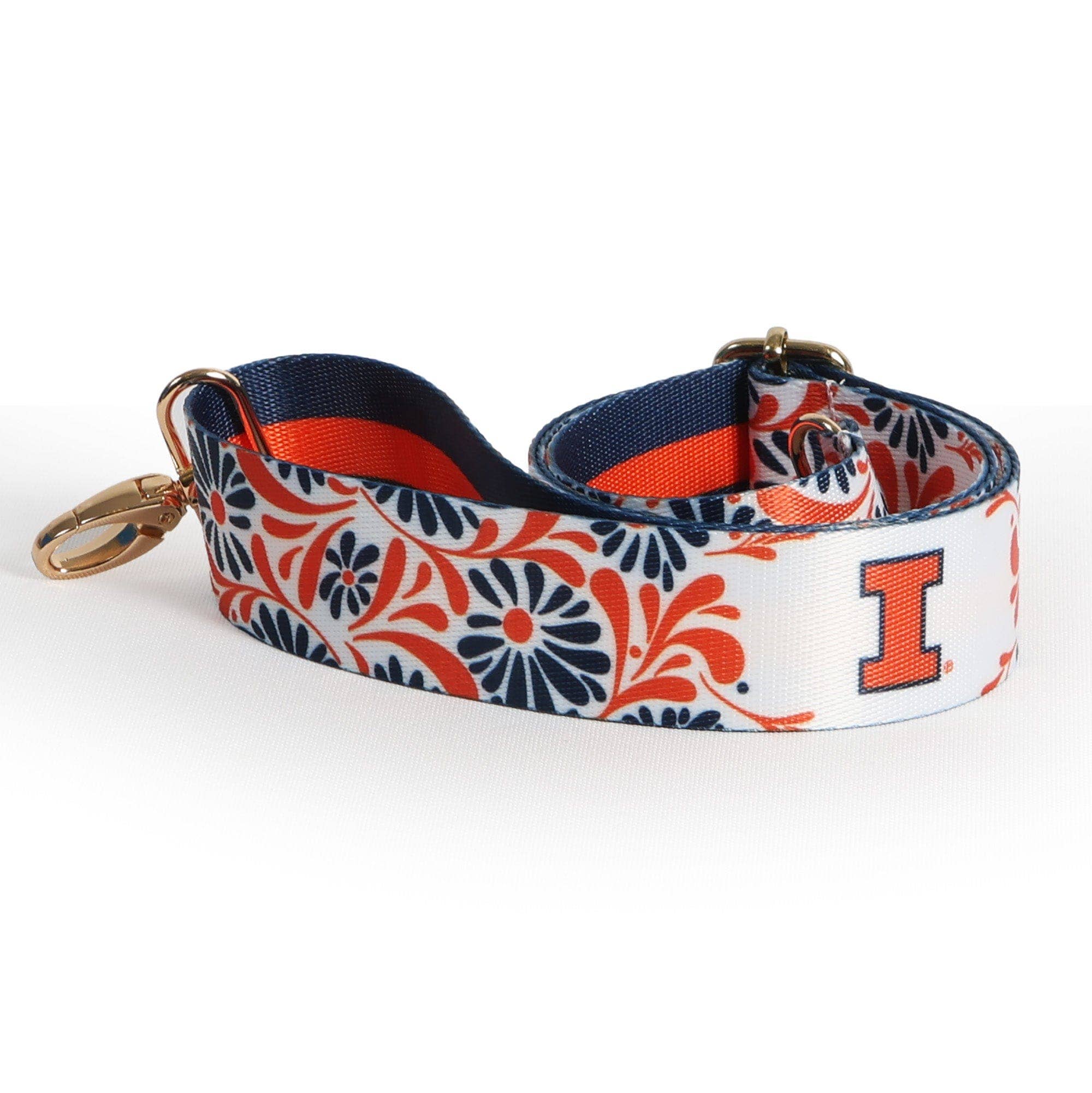 Illinois Fighting Illini Floral Purse Strap – 1.5"