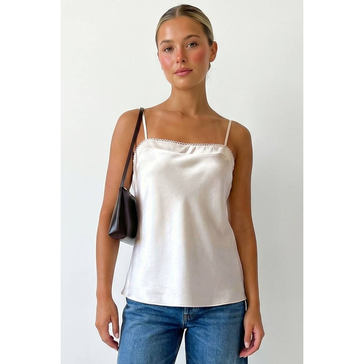 Beige Satin Cami