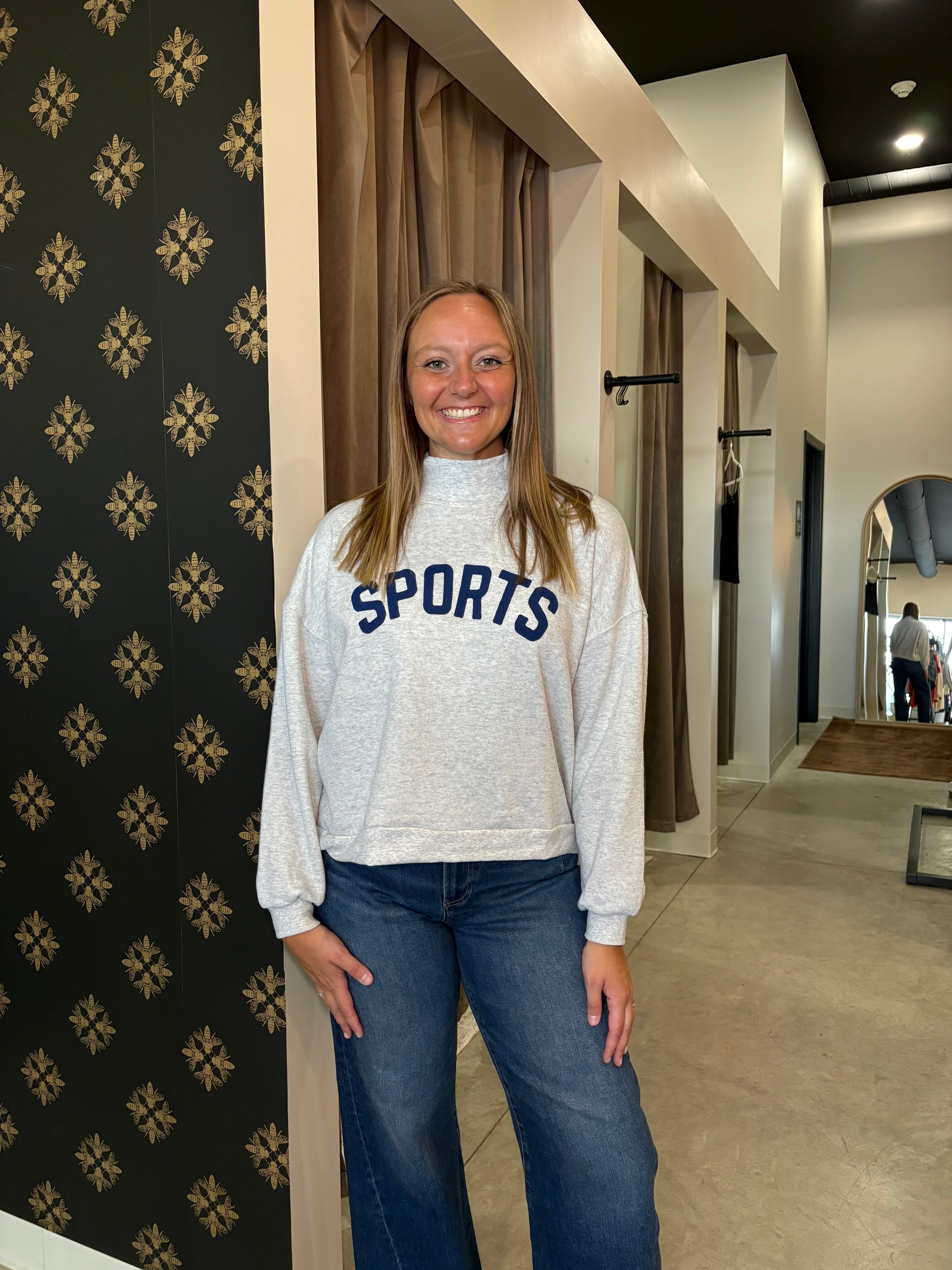 Sports Mockneck Sweatshirt