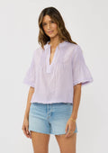 Lilac Split-Neck Top