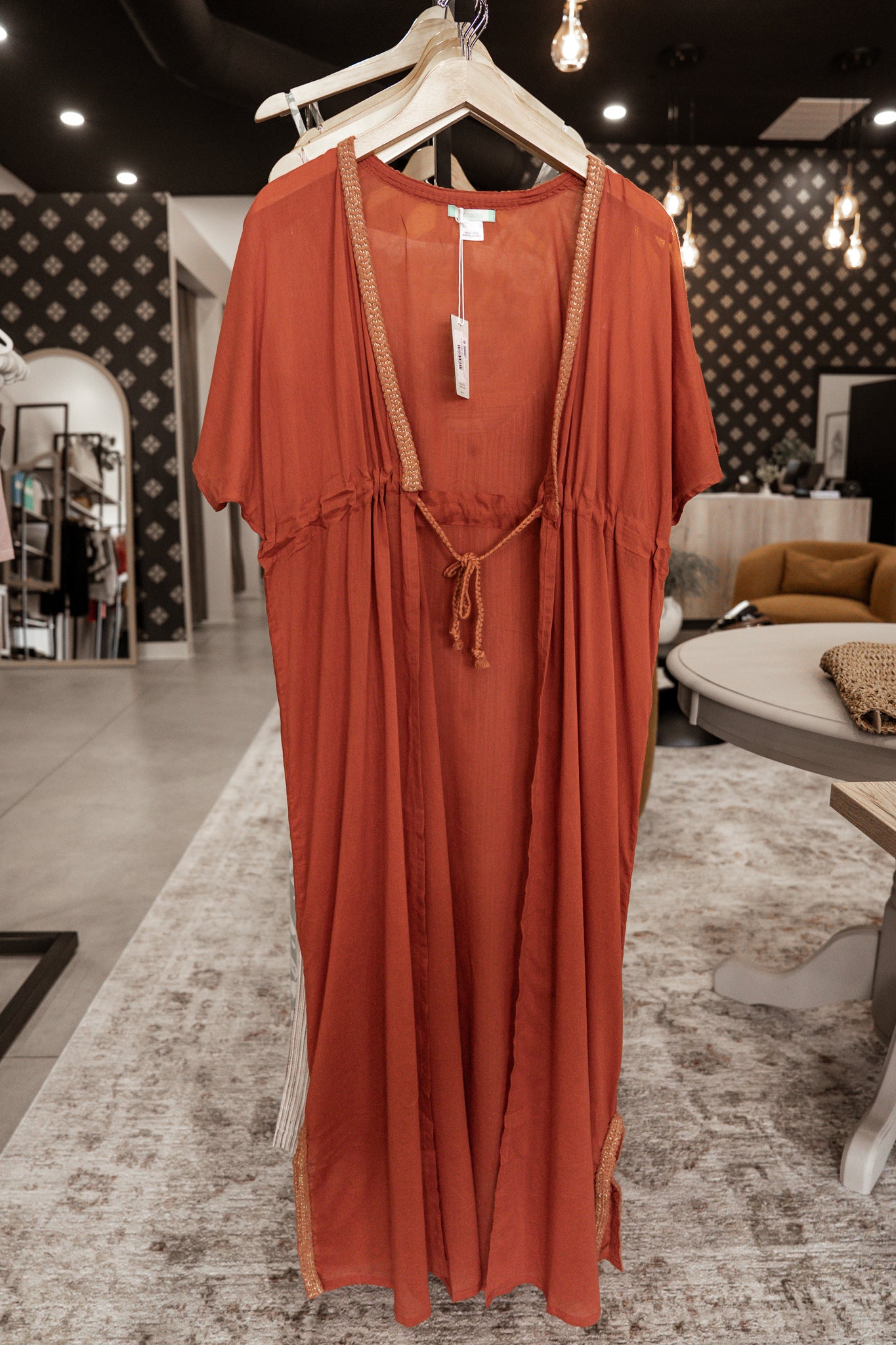 Kimono Nur Orange with Gold Detail