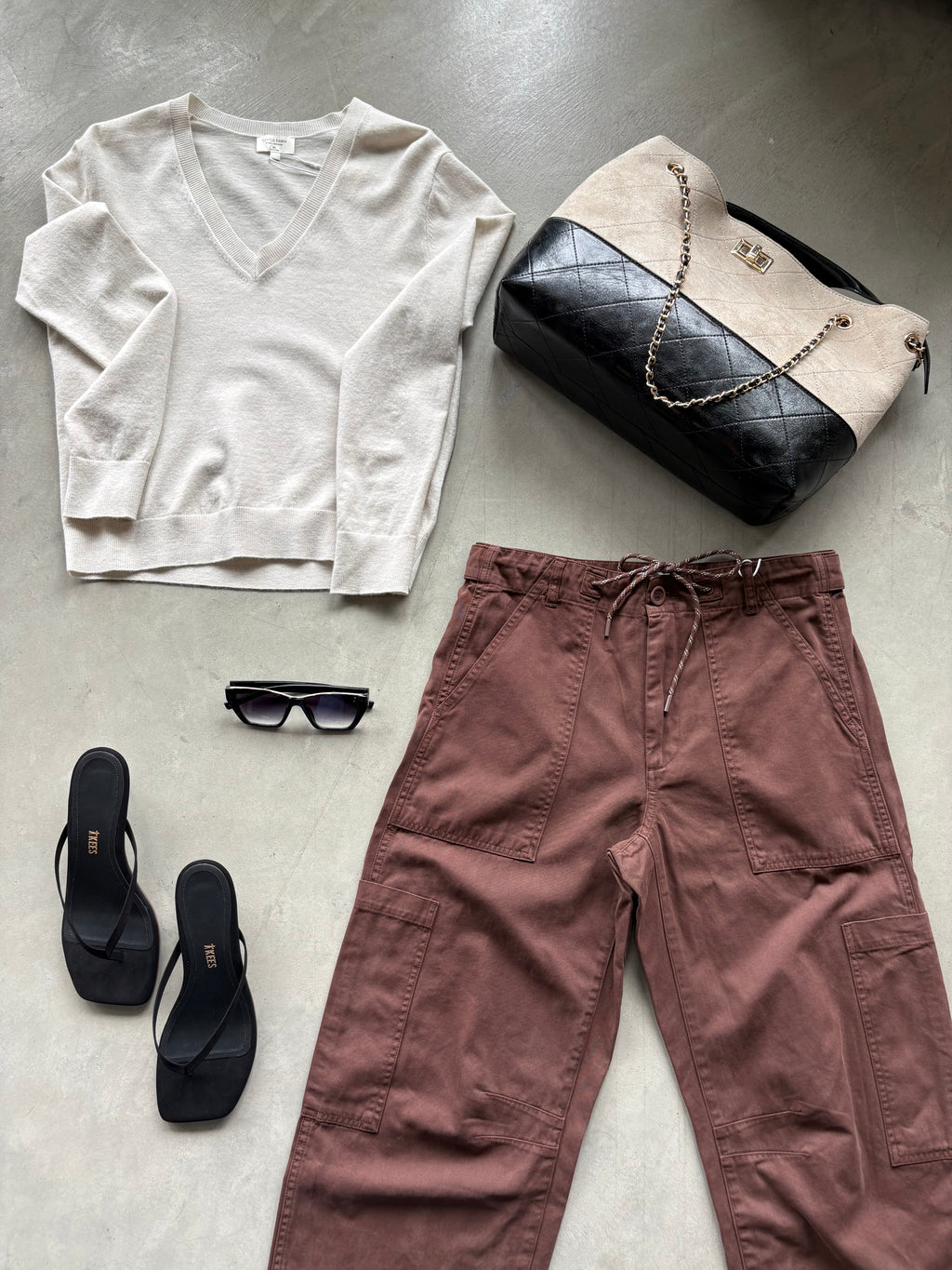 Brown Sabrina Curved Utility Pant