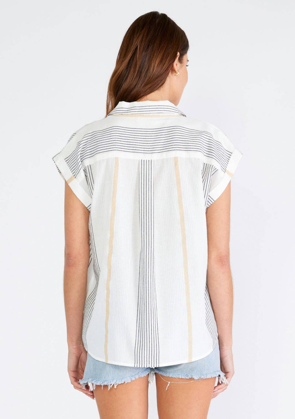 Striped Short Sleeve Button Down