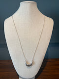 Luna Midi White Gold Necklace