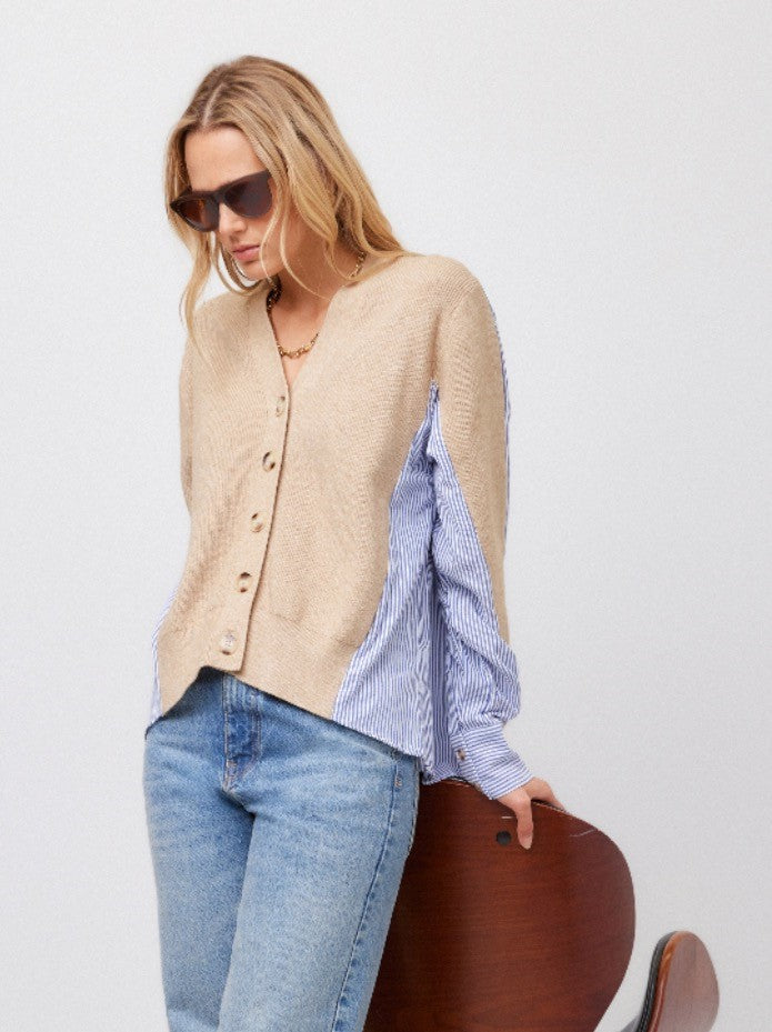 Celine Mixed Media Cardigan
