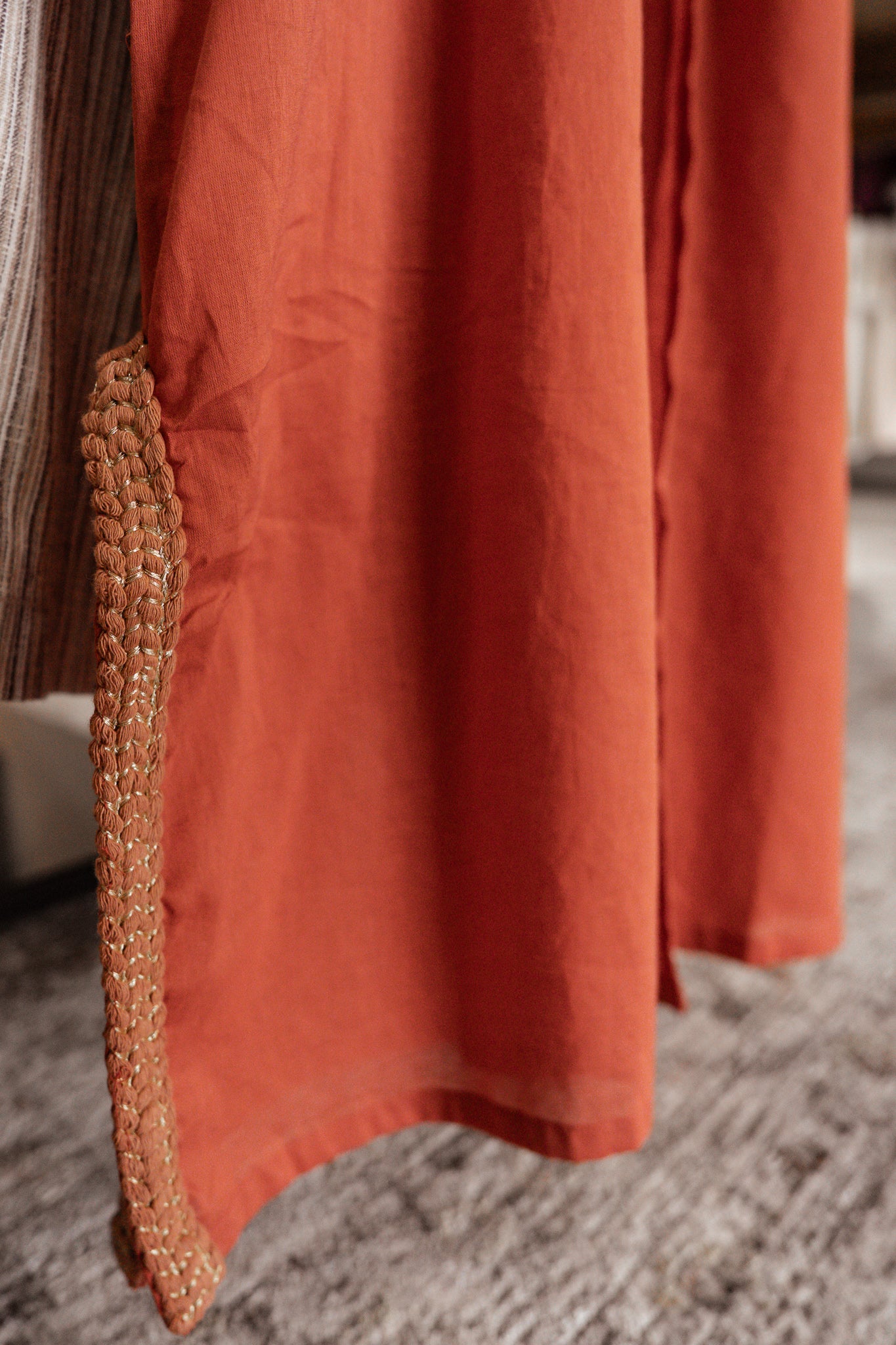Kimono Nur Orange with Gold Detail