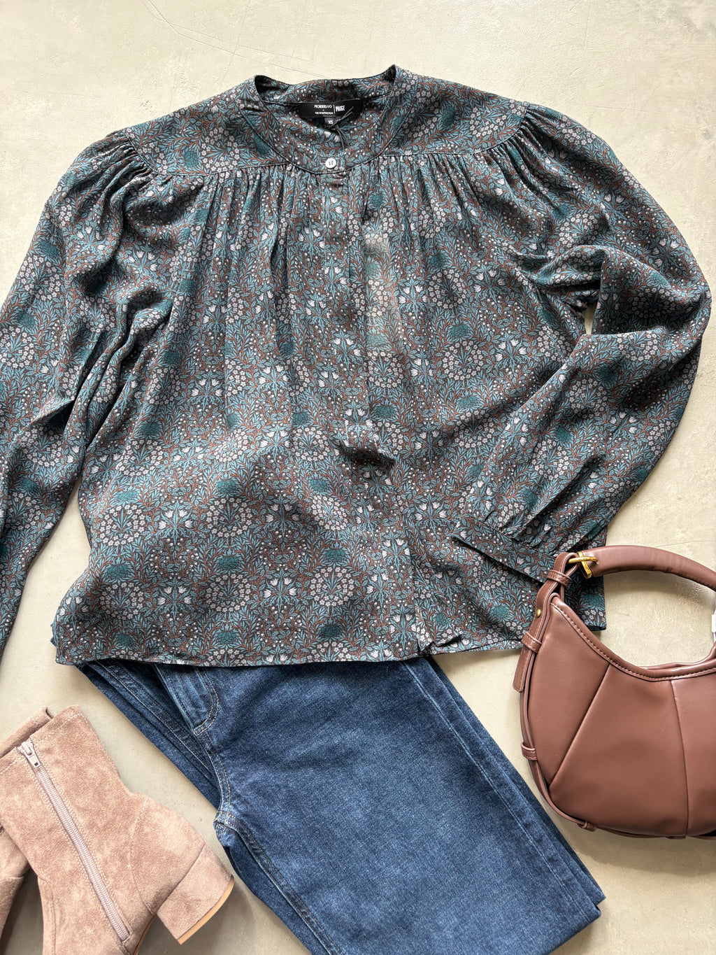 Suri Blouse Dark Blue Multi