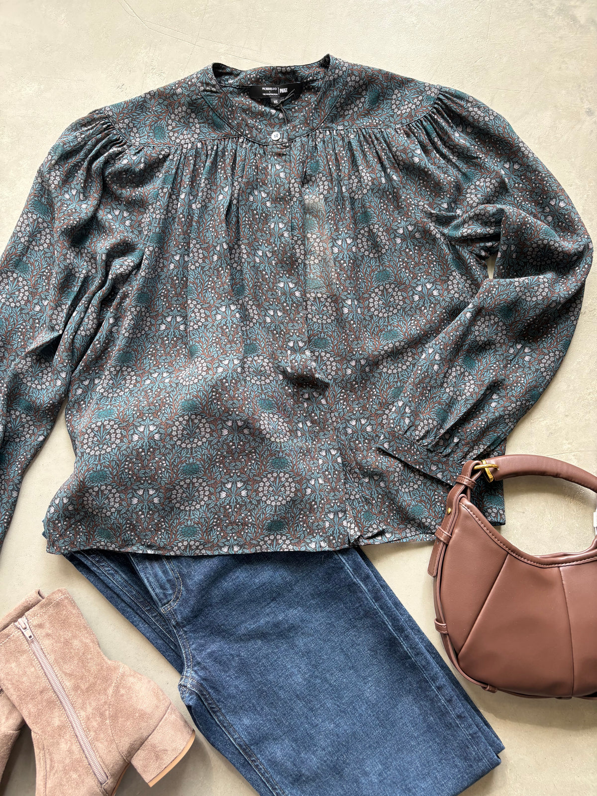 Suri Blouse Dark Blue Multi