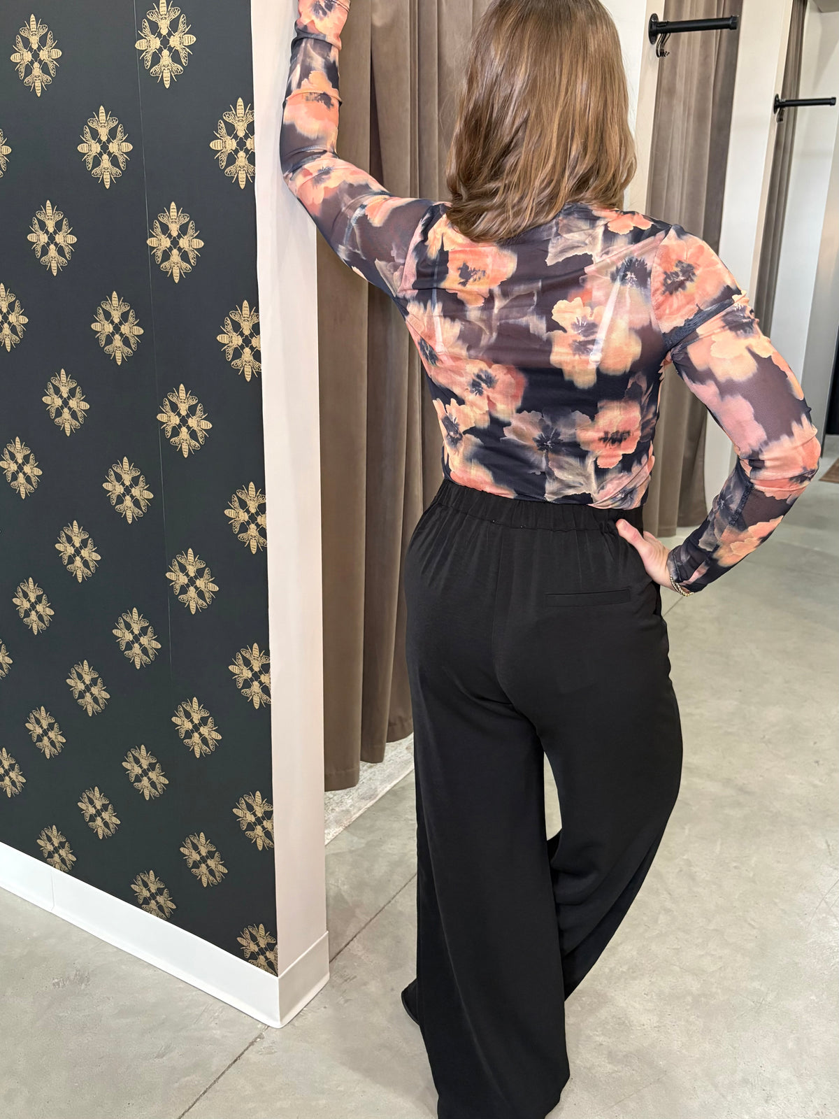 Valentina Black Satin Pant