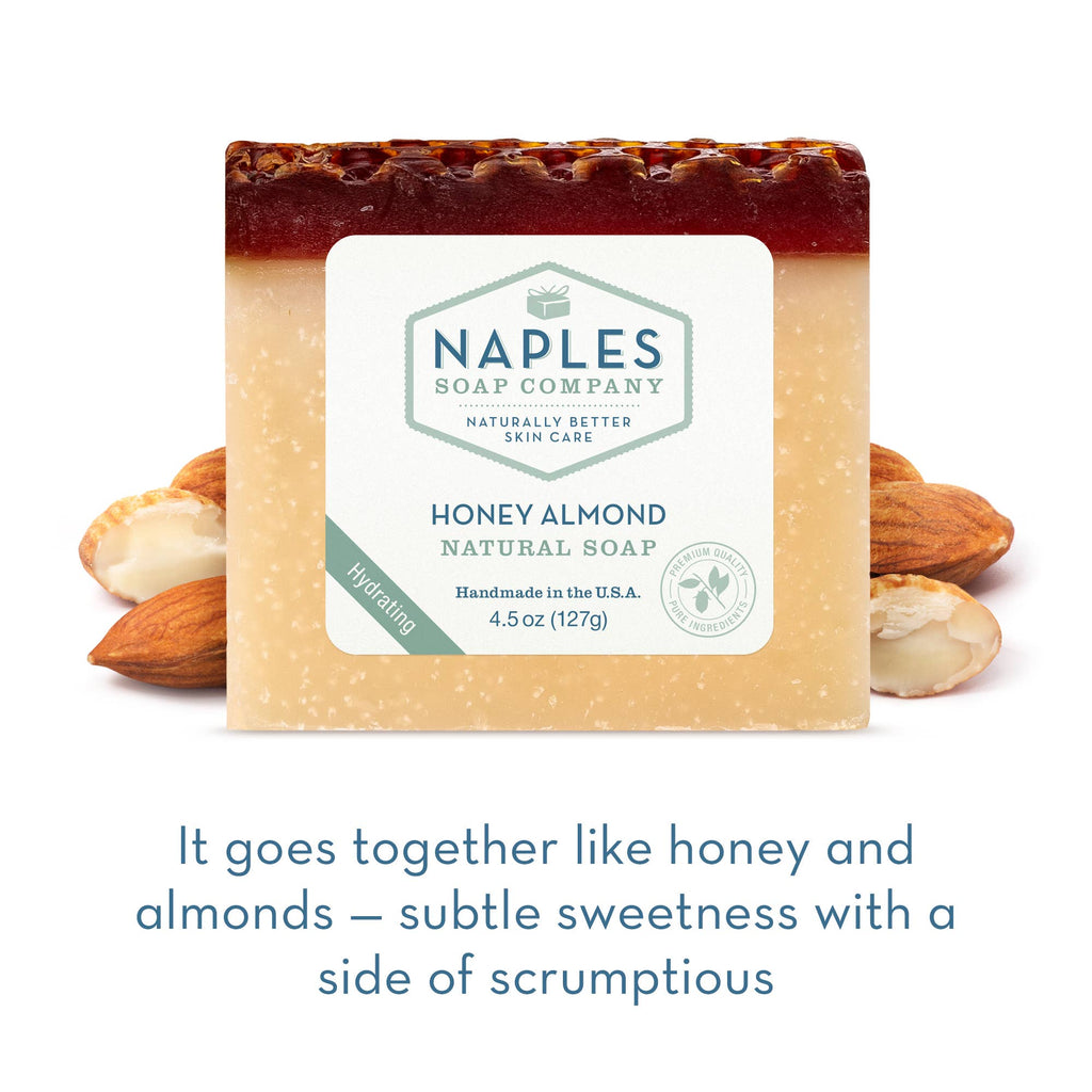 Honey Almond Natural Bar Soap for Face and Body