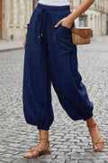 Blue Relaxed Chic Harem Pants