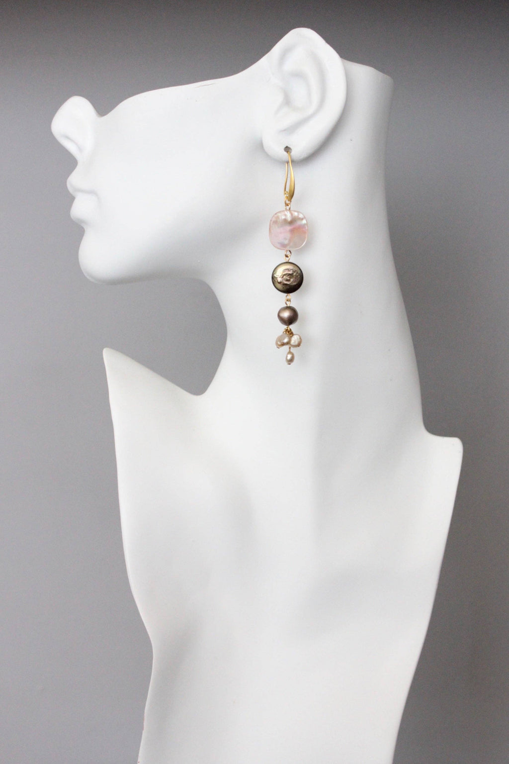 Pearl cluster earrings