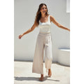 Smocked Waist Wide Leg Pant