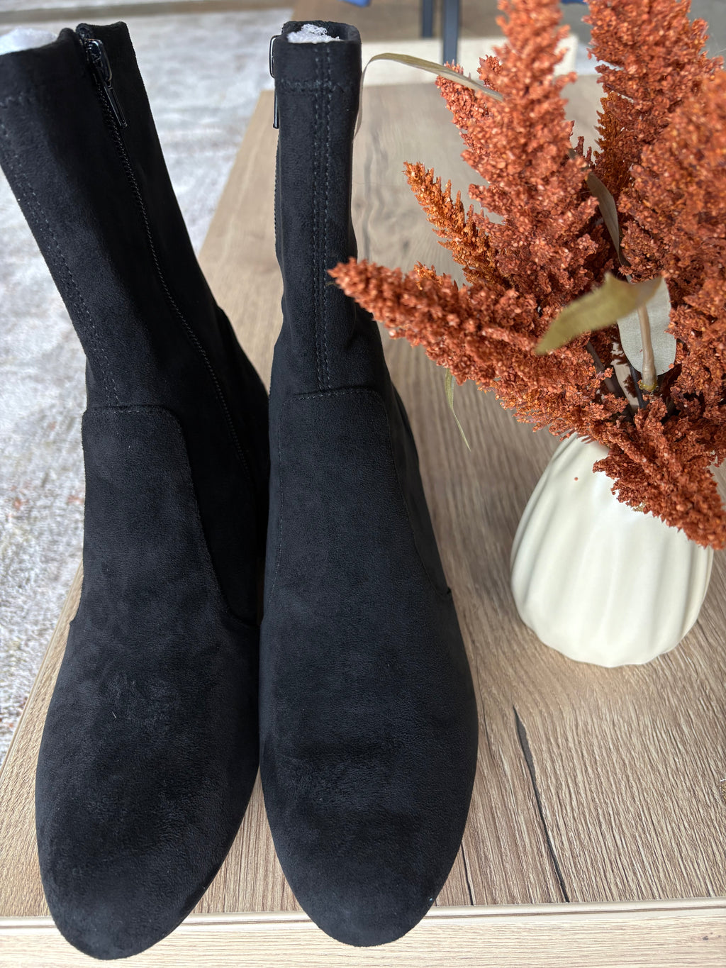 Silent D Goldie Black Stretch Suede Boot