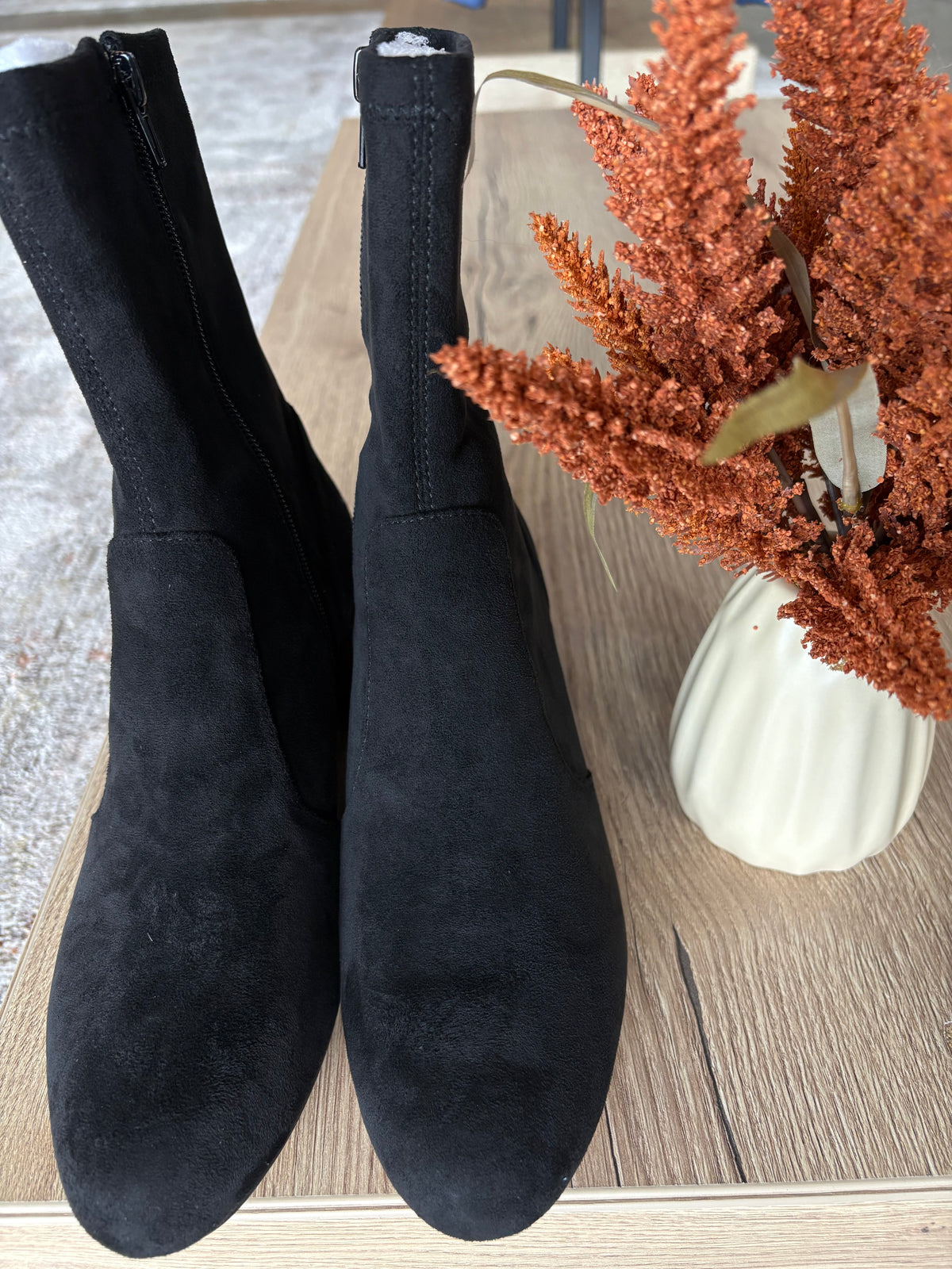 Silent D Goldie Black Stretch Suede Boot