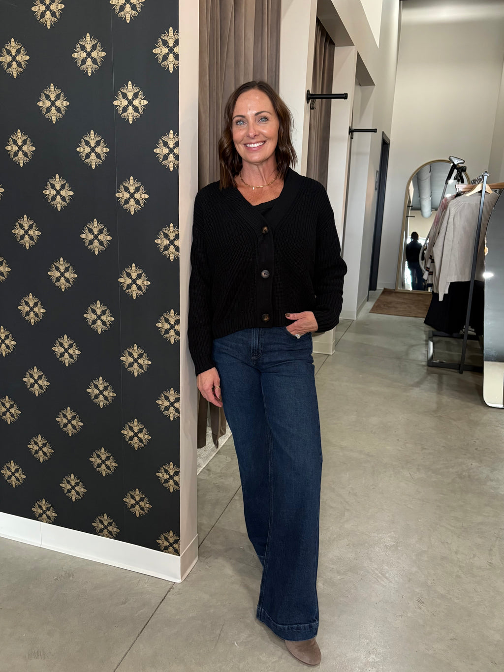 Black Greta Cardigan