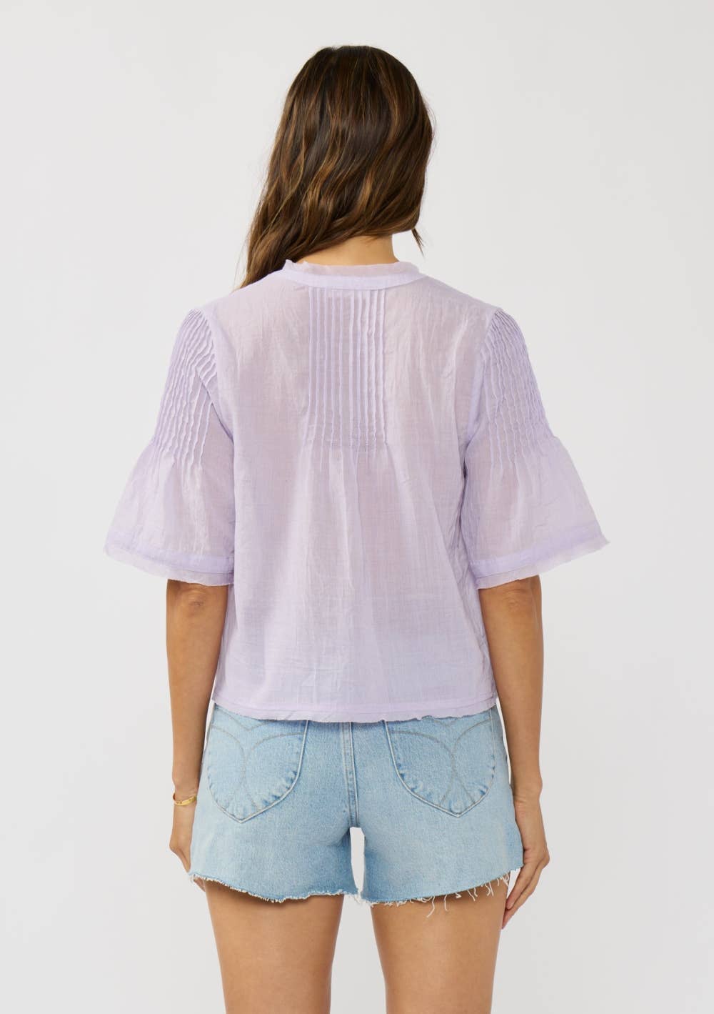Lilac Split-Neck Top