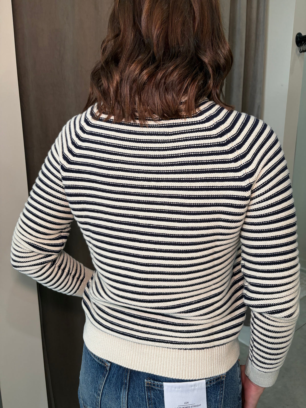Simon Navy Striped Sweater