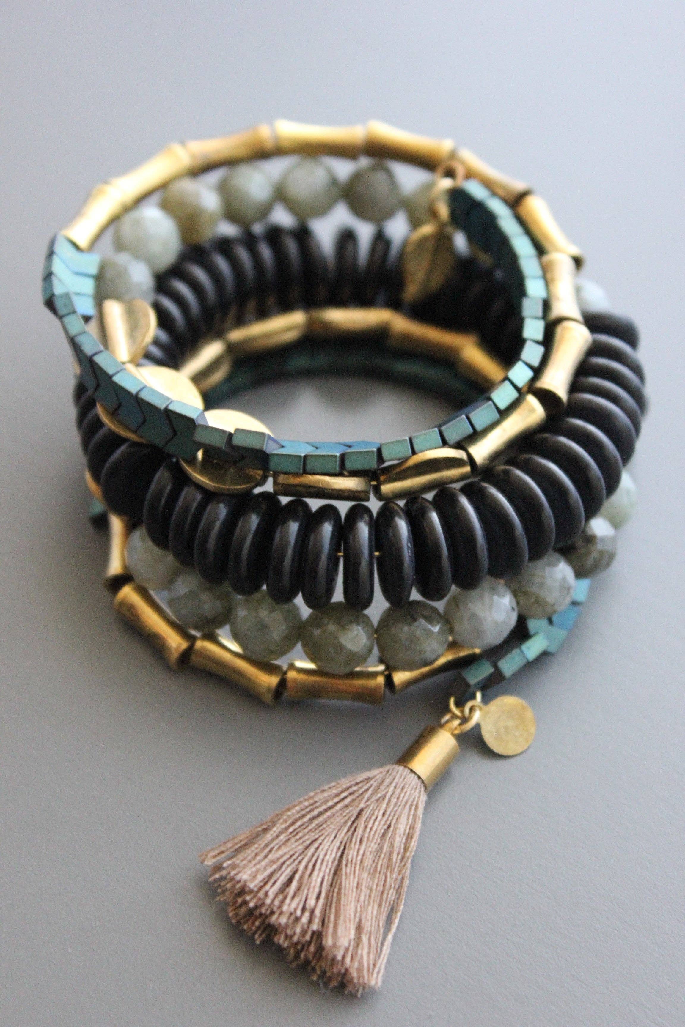 Layered wrap bracelet