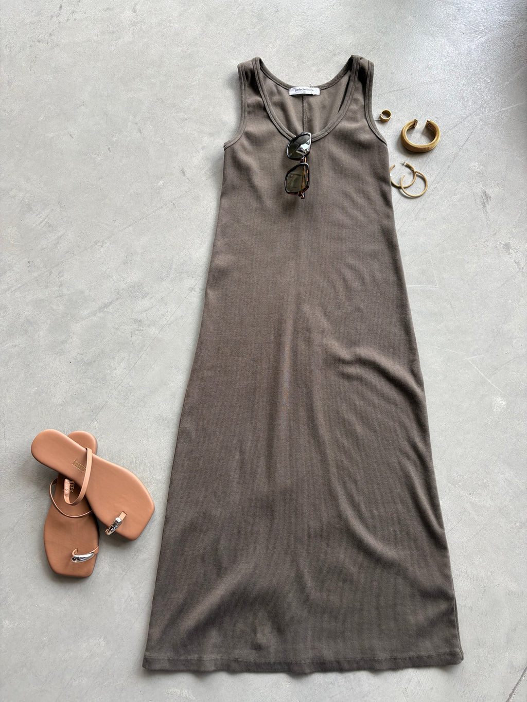 Edith Ribbed Tank Dress