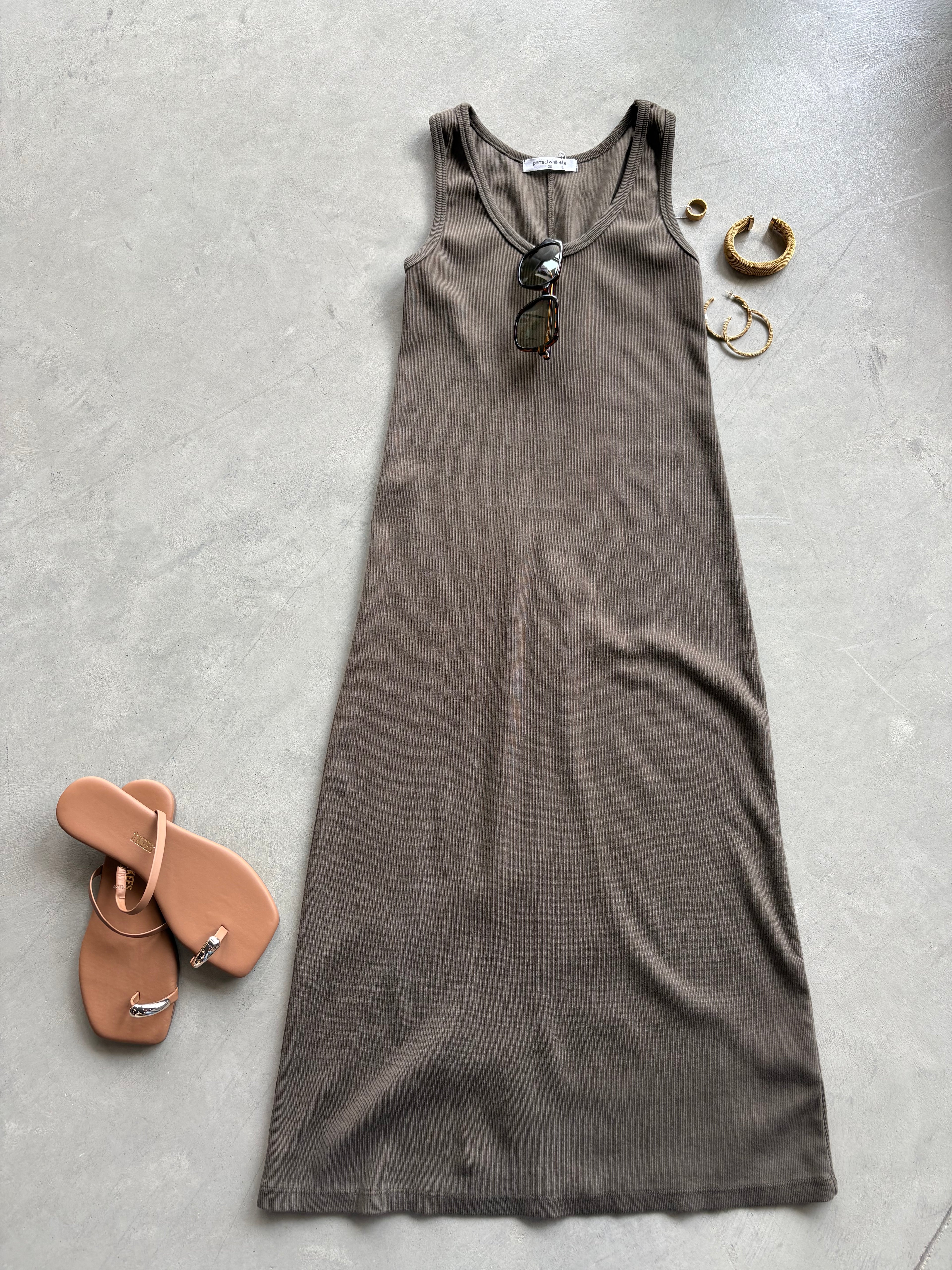 Edith Ribbed Tank Dress
