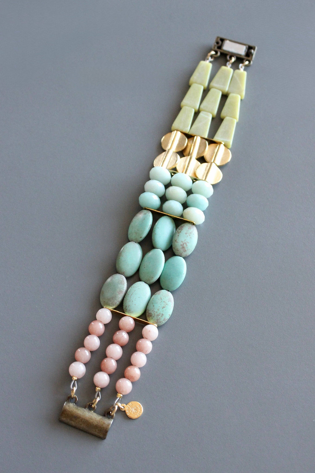 Blush pink jade bracelet