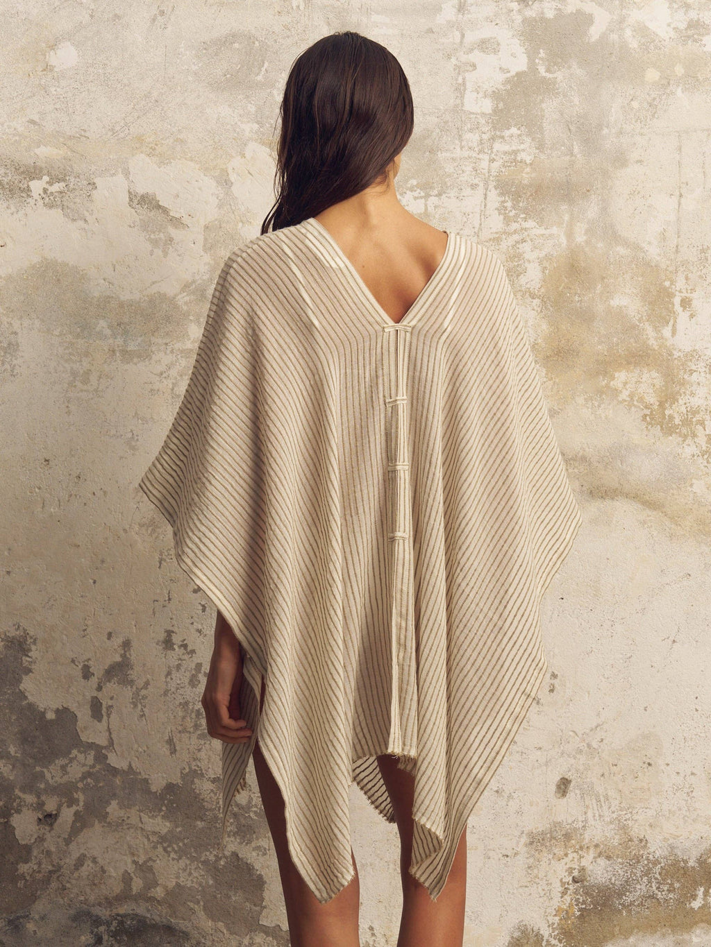 Ava Kimono Khaki Green Stripes