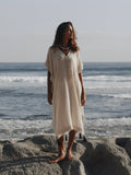 Ela Kaftan Natural Cover-up