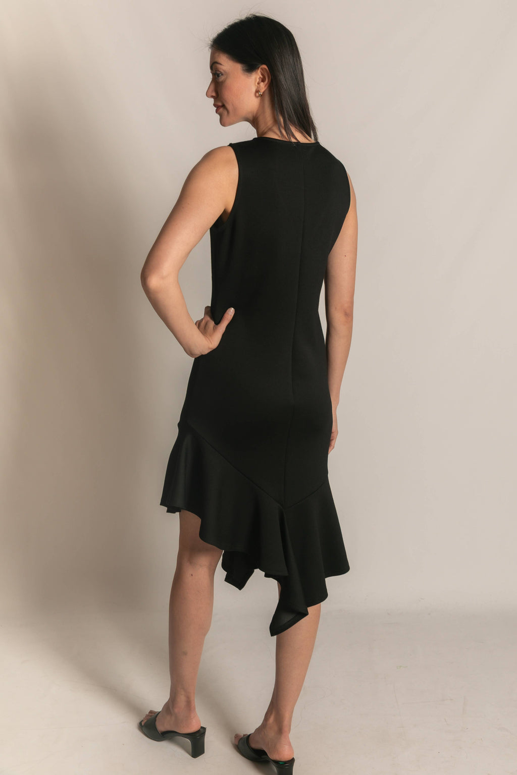 Black Bottom Sleeveless Midi Dress