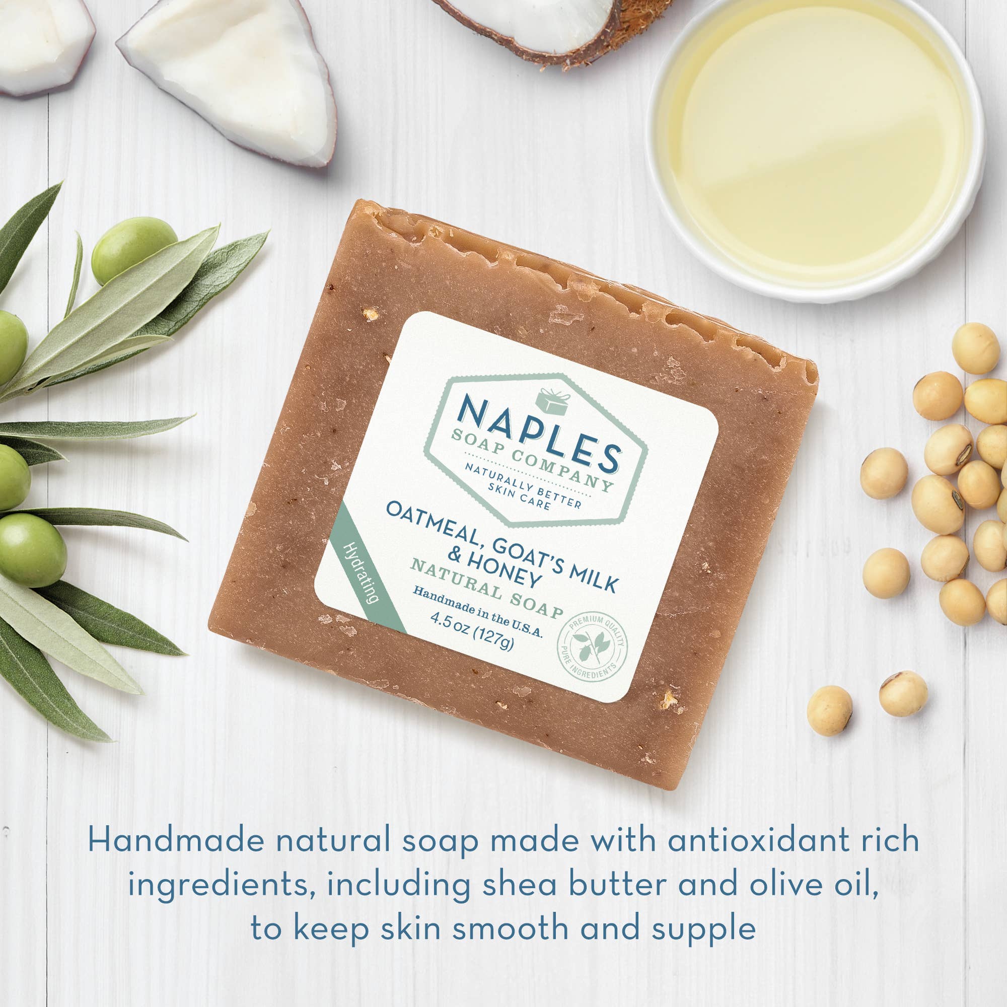 Oatmeal Goats Milk and Honey Natural Soap for Face and Body
