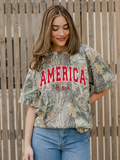 America Camo Oversized Tee