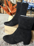 Silent D Goldie Black Stretch Suede Boot