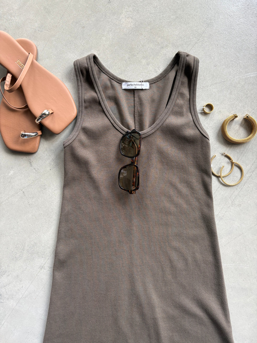 Edith Ribbed Tank Dress