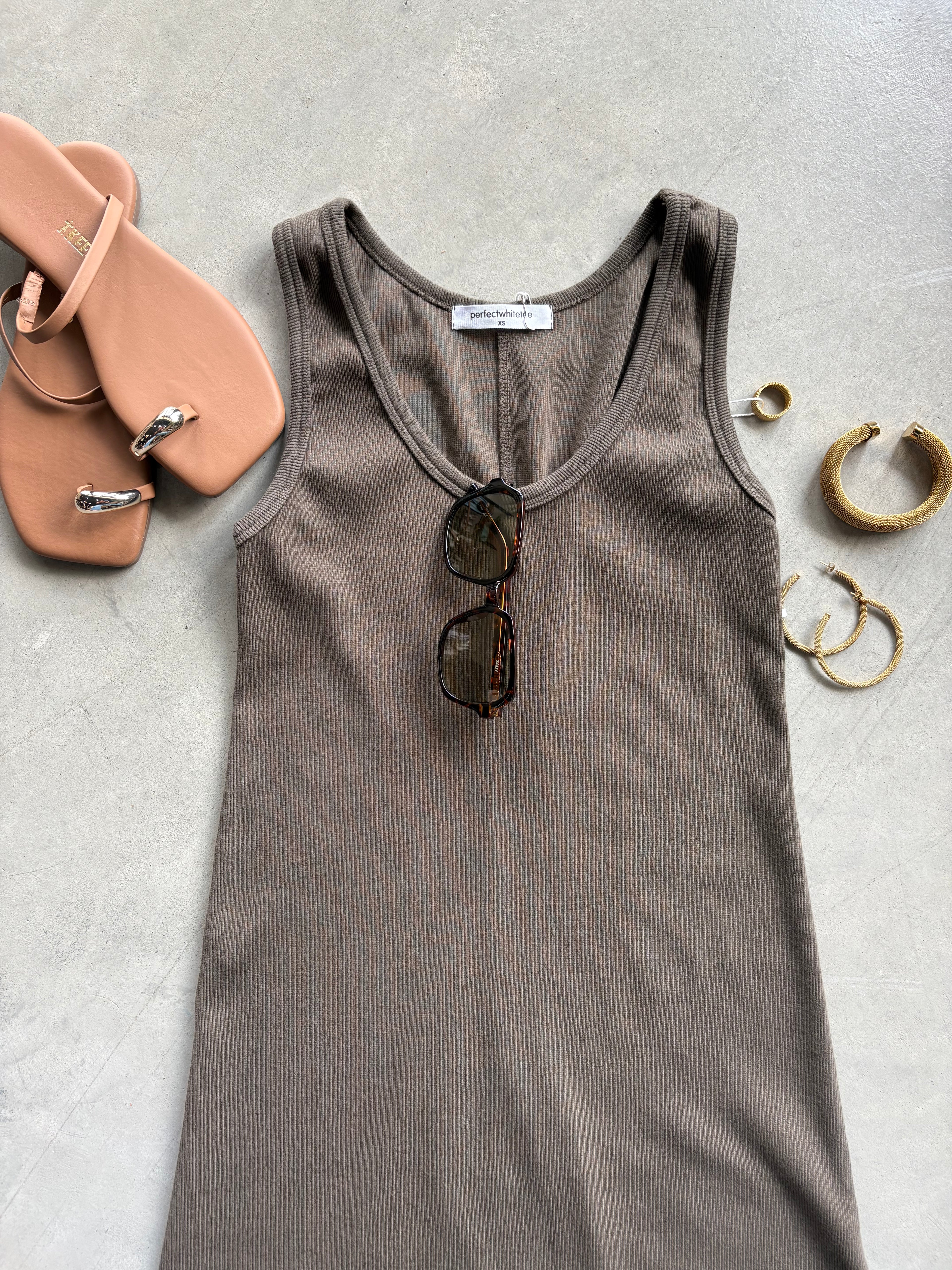 Edith Ribbed Tank Dress
