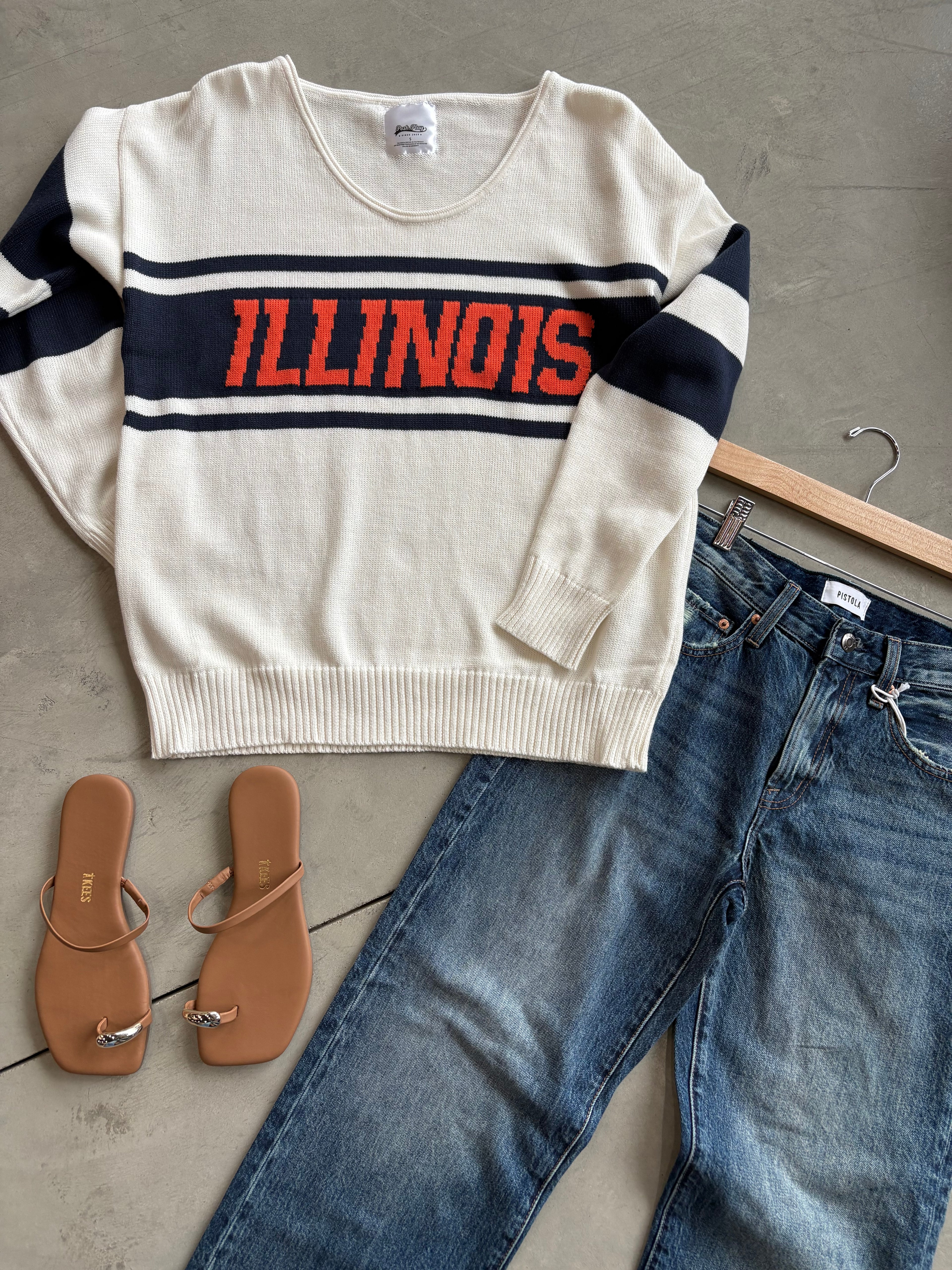 Illinois Vintage V-Neck Sweater