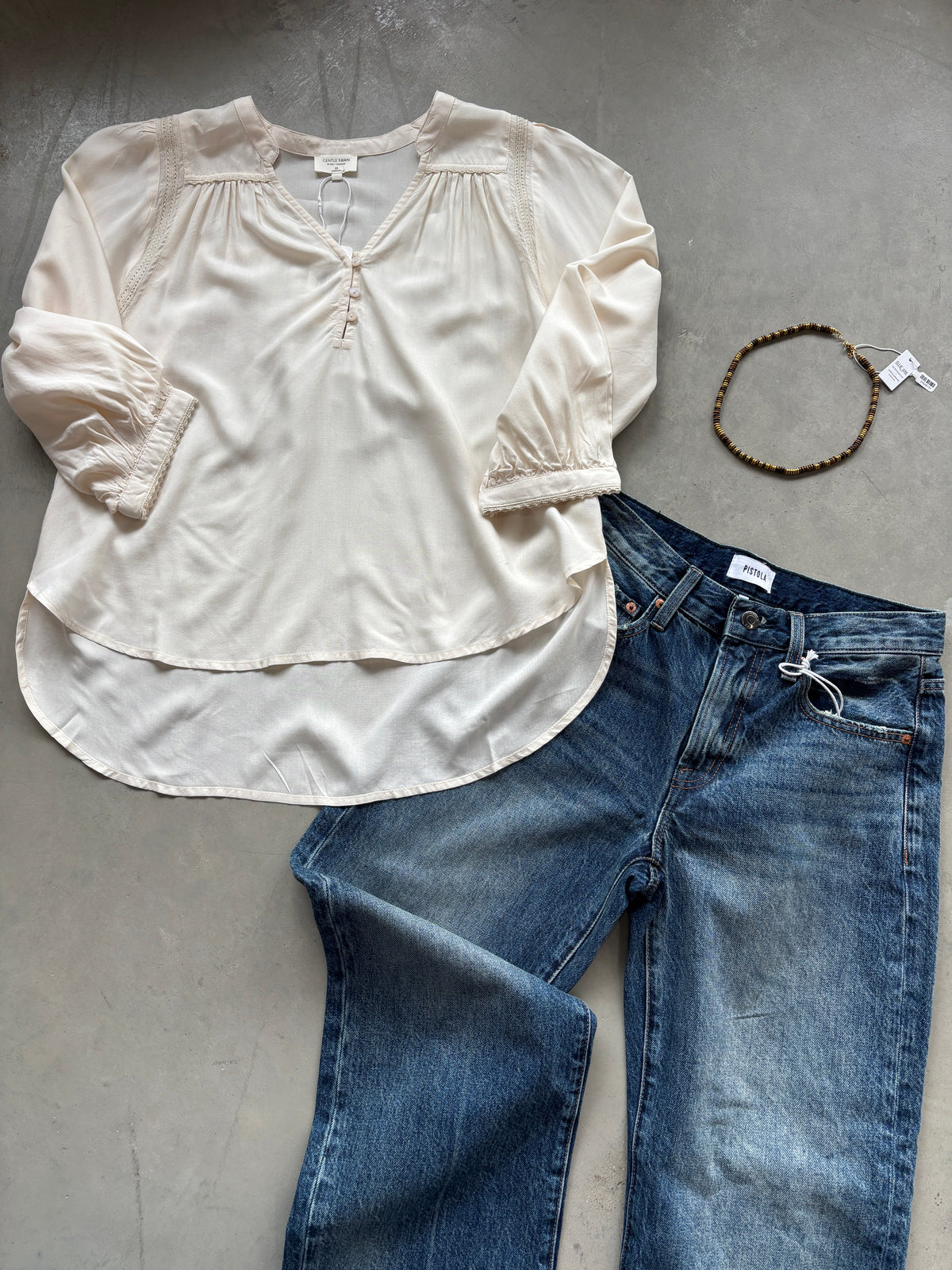 Ashlyn Cream Button
