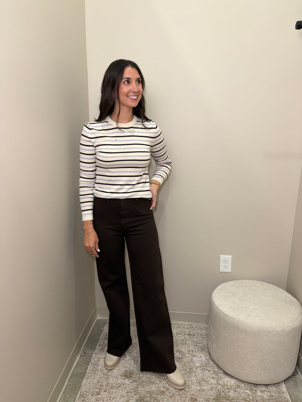 Penny High Rise Mocha Wide Leg