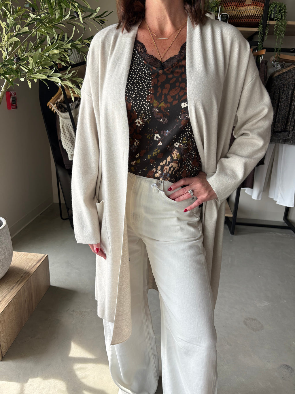 Blake Heather Cream Open Jacket