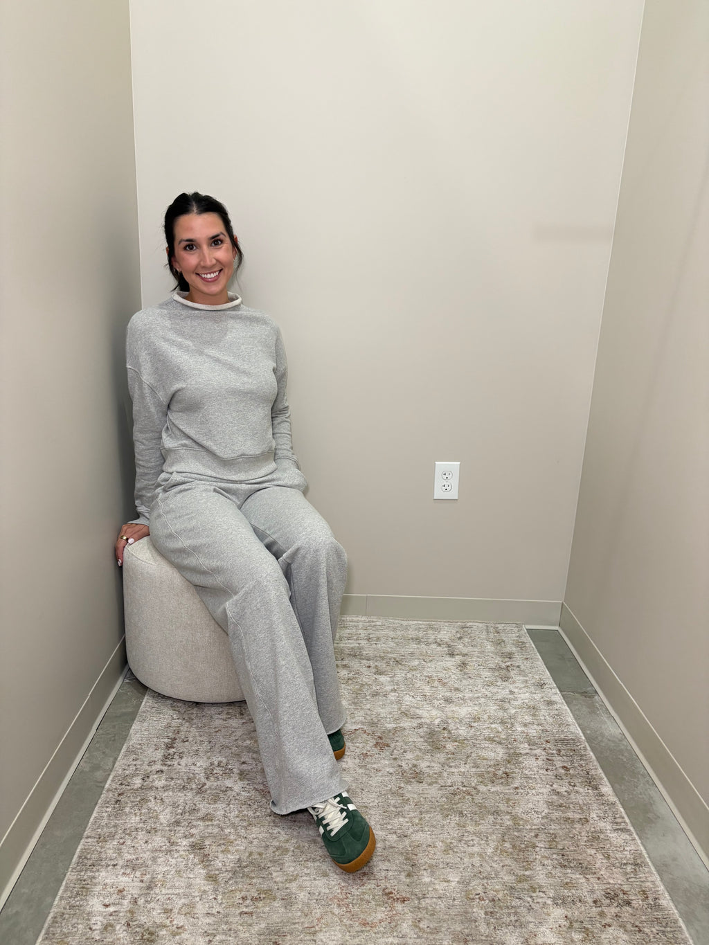 Leni Pull on Pant-Heather Grey