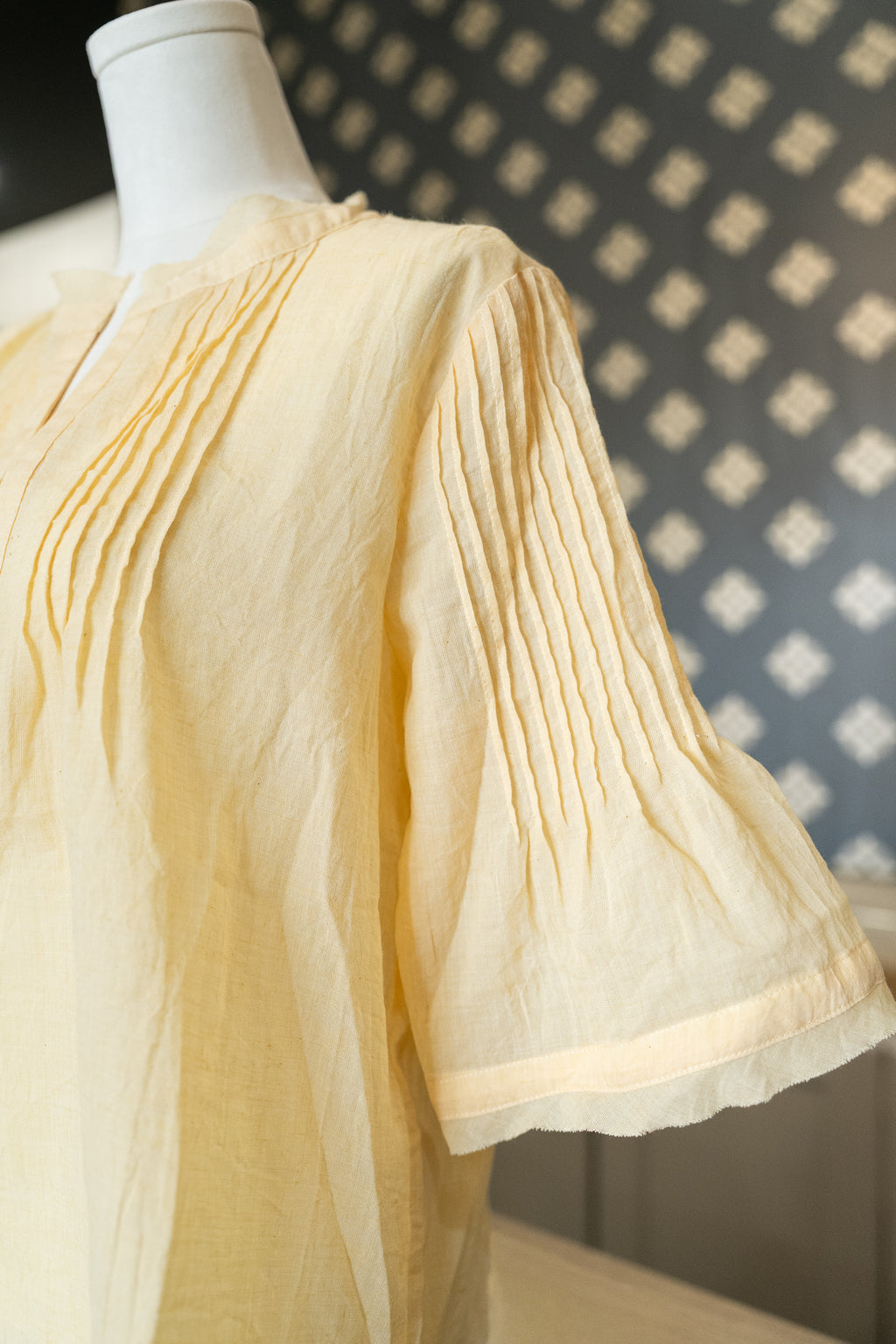 Butter Yellow Split Neck