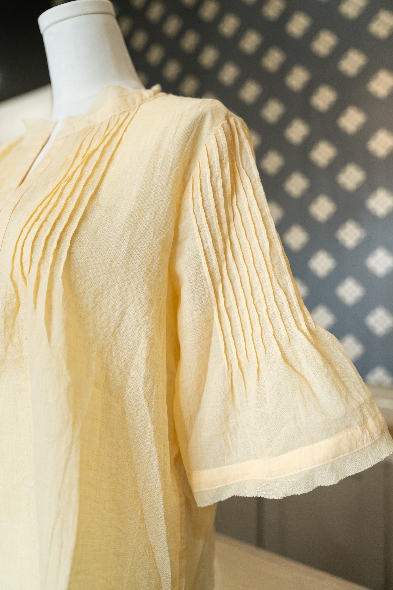 Butter Yellow Split Neck