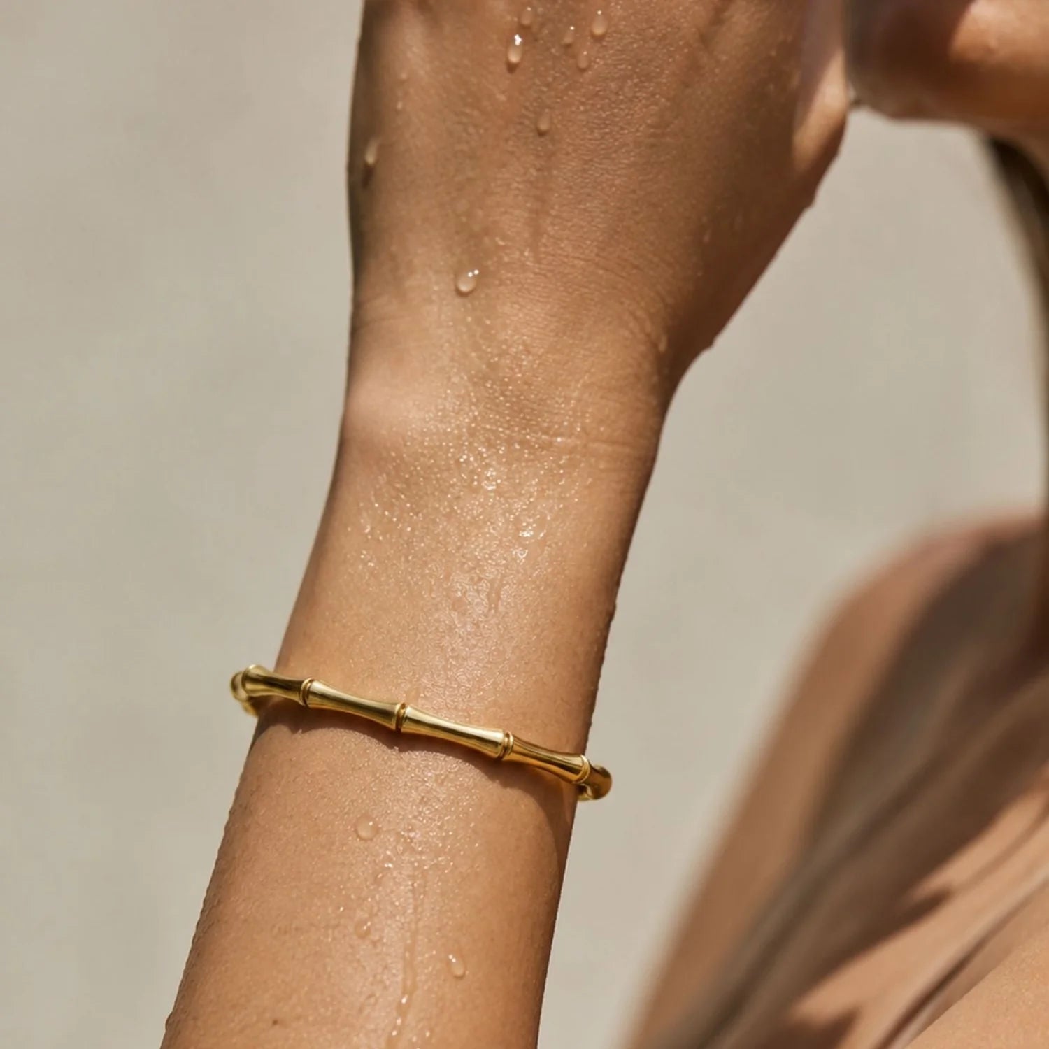 Baylor Bamboo Bangle Gold Bracelet